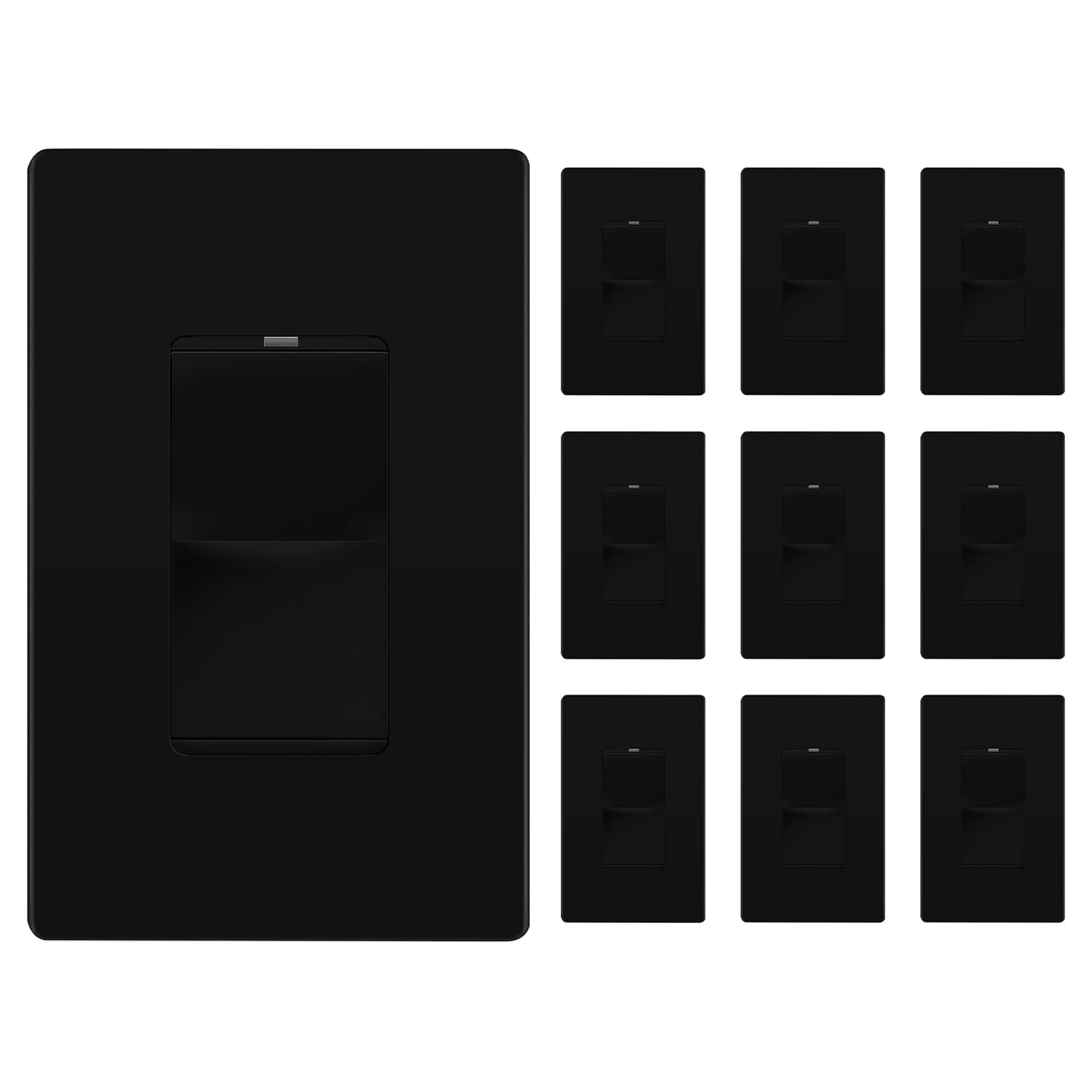 LIDER Minimalist Matte Finish Lighted Decorator Switch 10 Pack