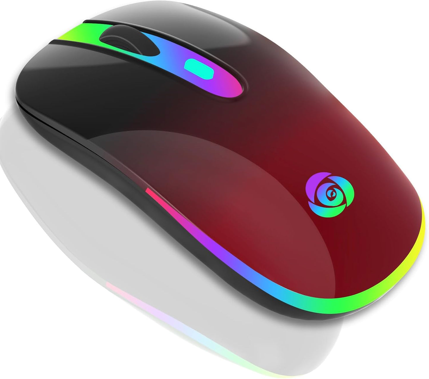 Silent + Dual Connectivity Wireless Mouse - Red