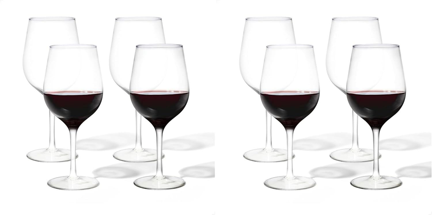 TOSSWARE Reserve 16oz Wine Set of 4 - Unbreakable Plastic Glasses