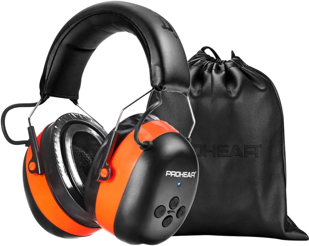 PROHEAR 037 Gel Ear Pads Bluetooth 5.3 Hearing Protection Headphones