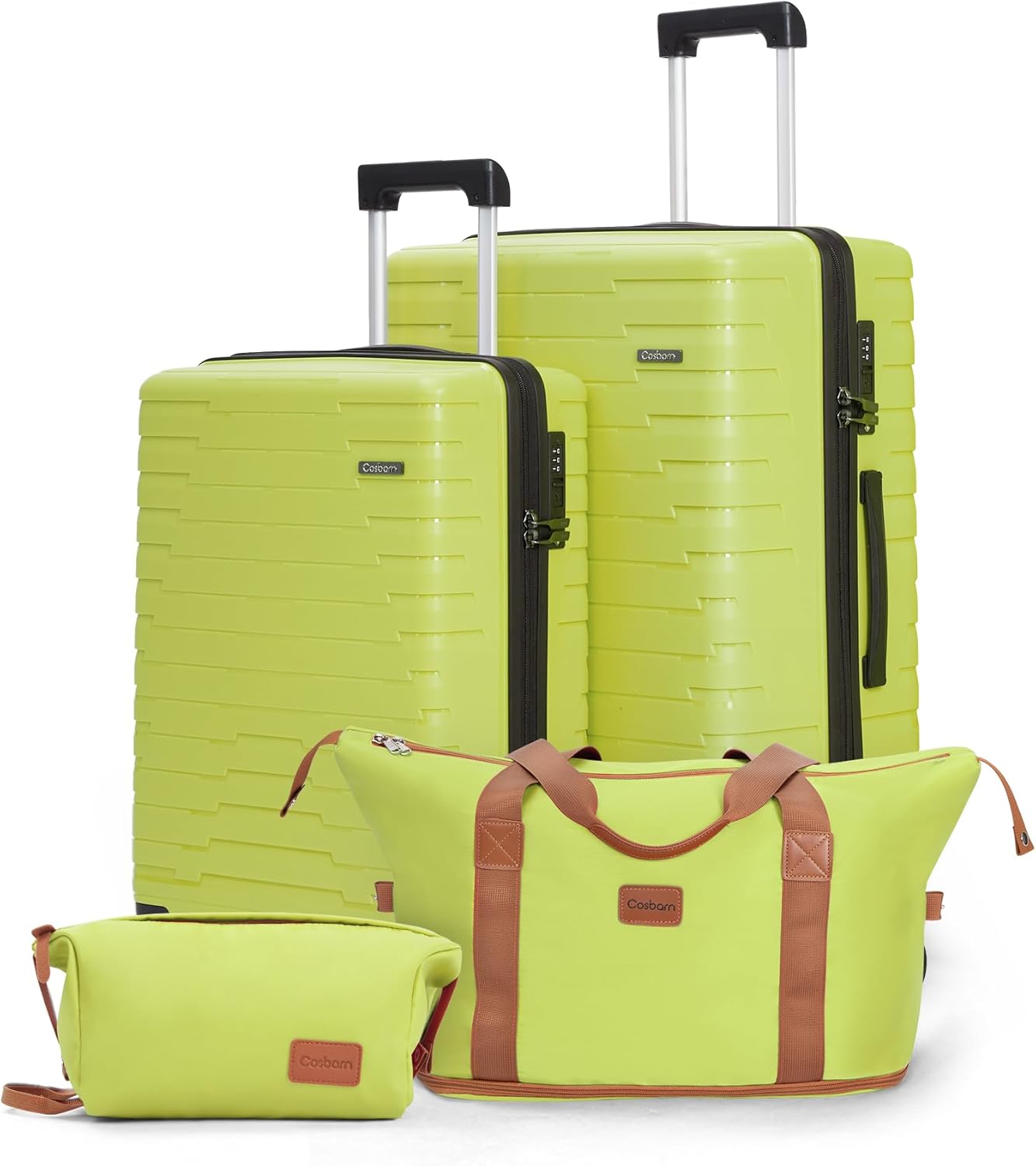 4-Piece Luggage Set with Wheels for Effortless Travel Comfort