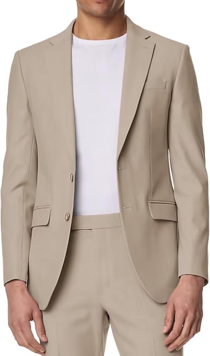 Mens Suit Slim Fit 2 Piece Tuxedo Set for Weddings and Events
