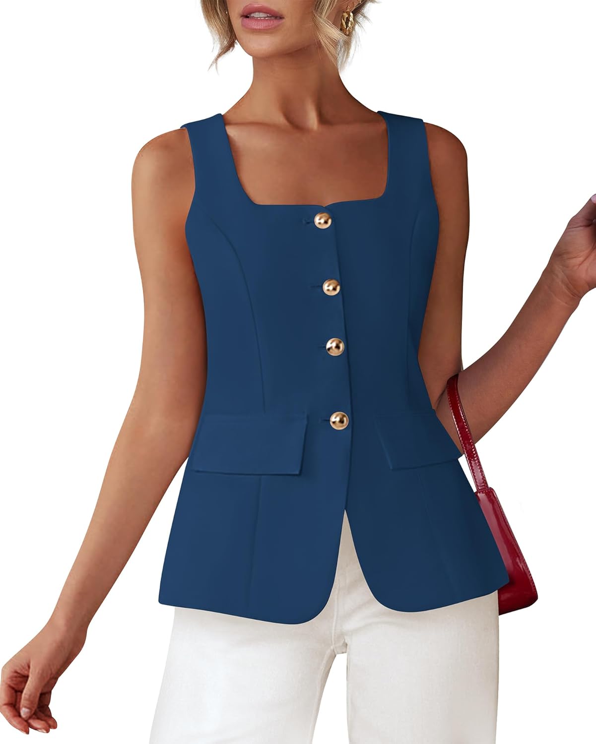 Stylish Sleeveless Suit Vest for Women - Perfect for Work and Play