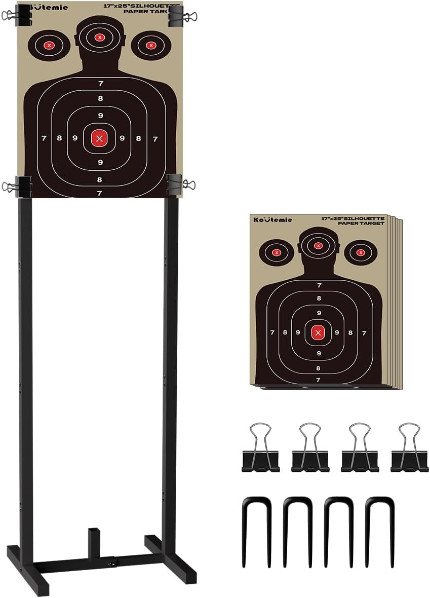 Koutemie Outdoor Shooting Target Stand with Adjustable Base