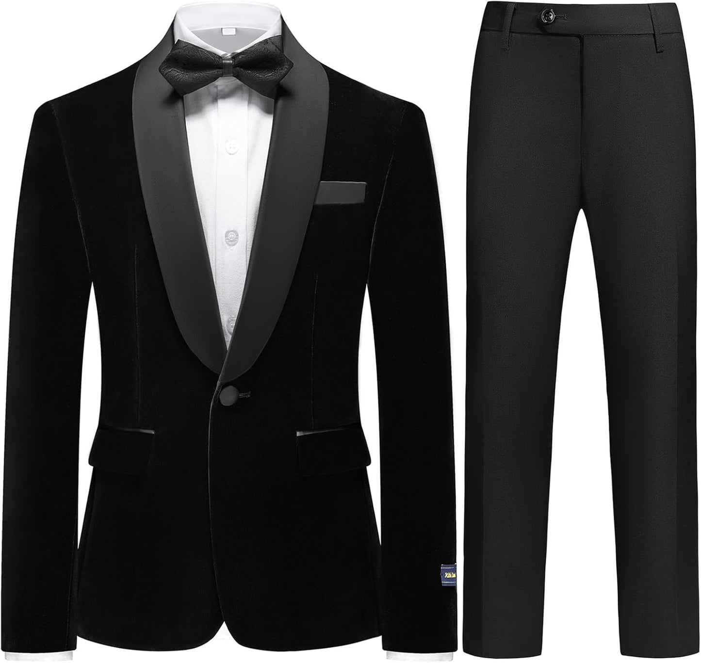 Boys Velvet Suits Slim Fit Tuxedo by KikiLand for Events