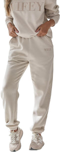 Wifey Champagne Joggers for Cozy Lounge and Wedding Gifts