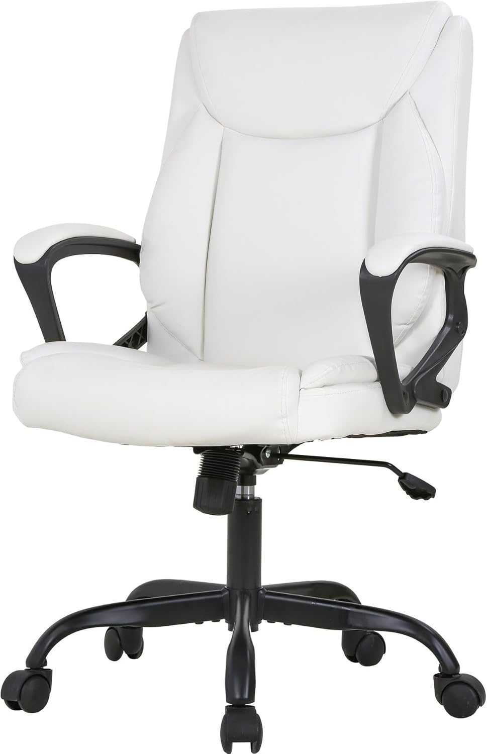 Mid Back White Desk Chair: Ergonomic Design & Adjustable Features