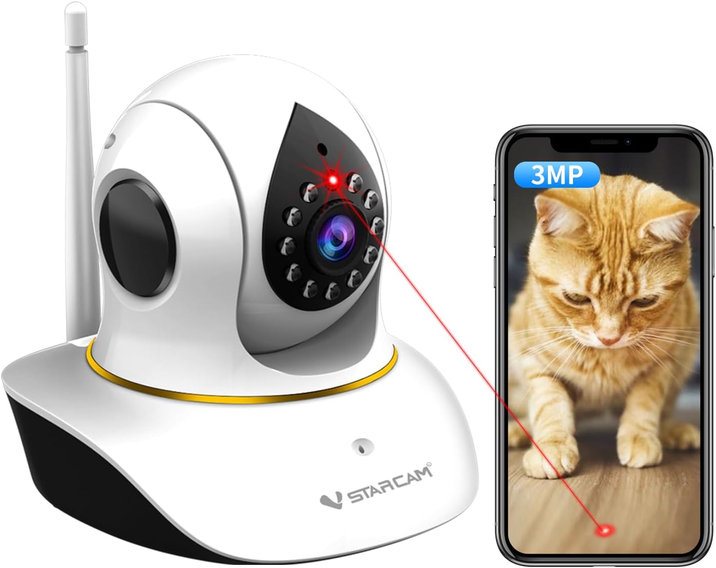 Interactive Pet Camera with Laser Toy