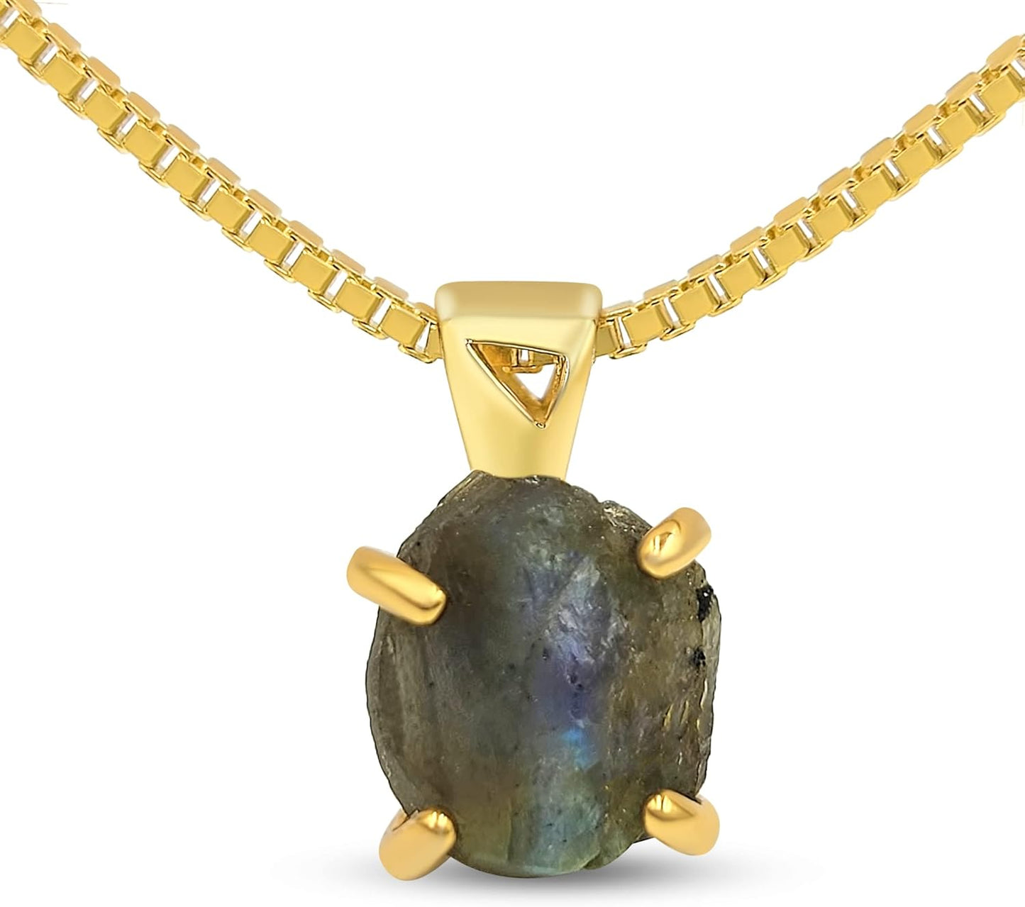 Genuine Raw Birthstone Pendant Chain Necklace for Unique Gifts