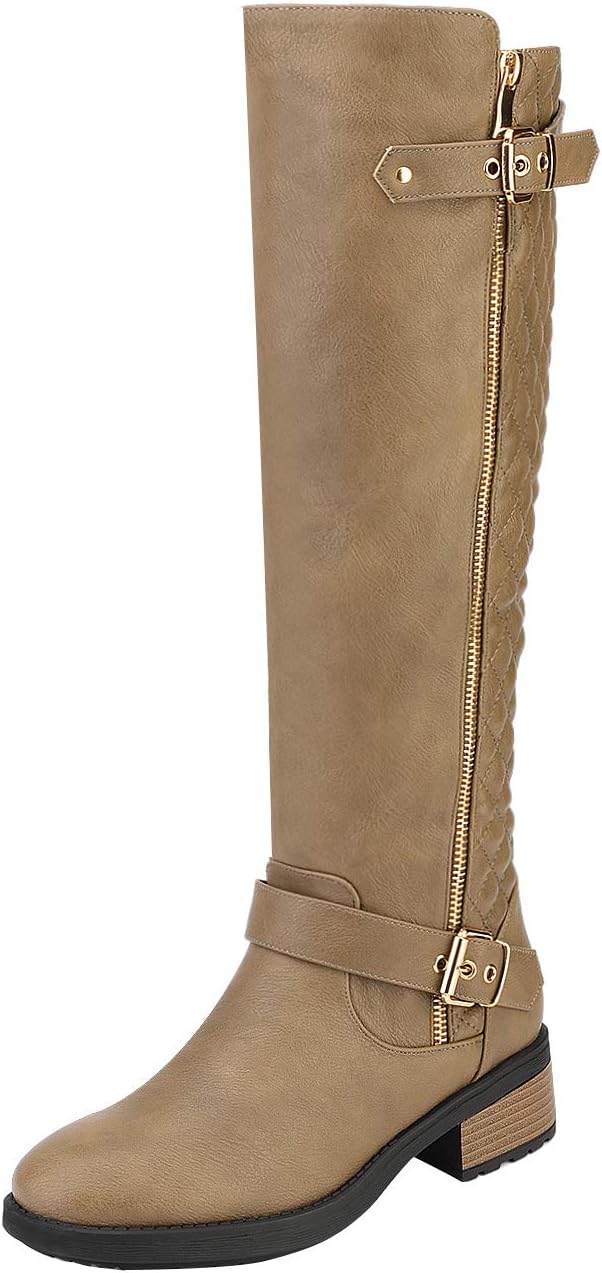 DREAM PAIRS Women's Knee High Boots for Wide Calf Comfort