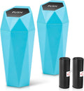 Auto Dynasty Car Trash Can with Lid Pack of 2 - Compact 0.5L Organizer