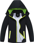 Kids Rain Jacket Waterproof Mesh Lined Raincoat with Removable Hood be