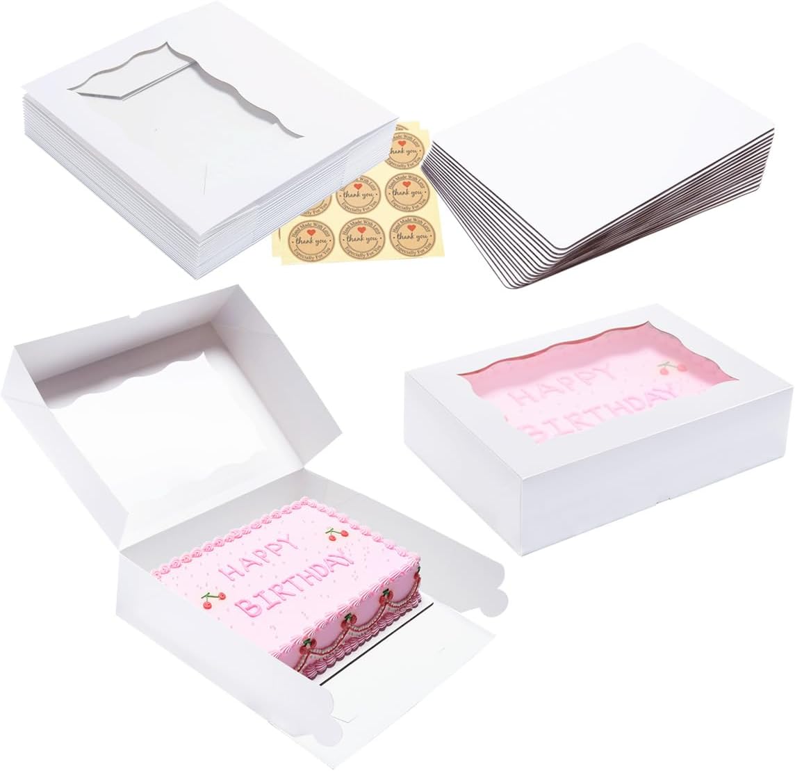 Auto-Popup Large Rectangle Cake Boxes for Every Occasion
