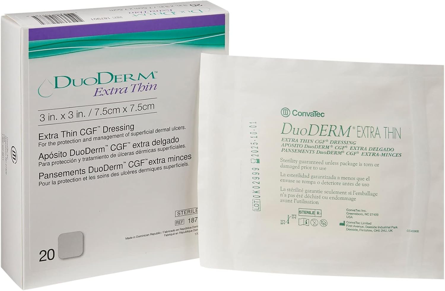 ConvaTec DuoDERM Extra Thin Control Gel Formula for Wound Care