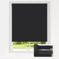 No Drill Blackout Roller Shades for Indoor Windows - Cordless Privacy
