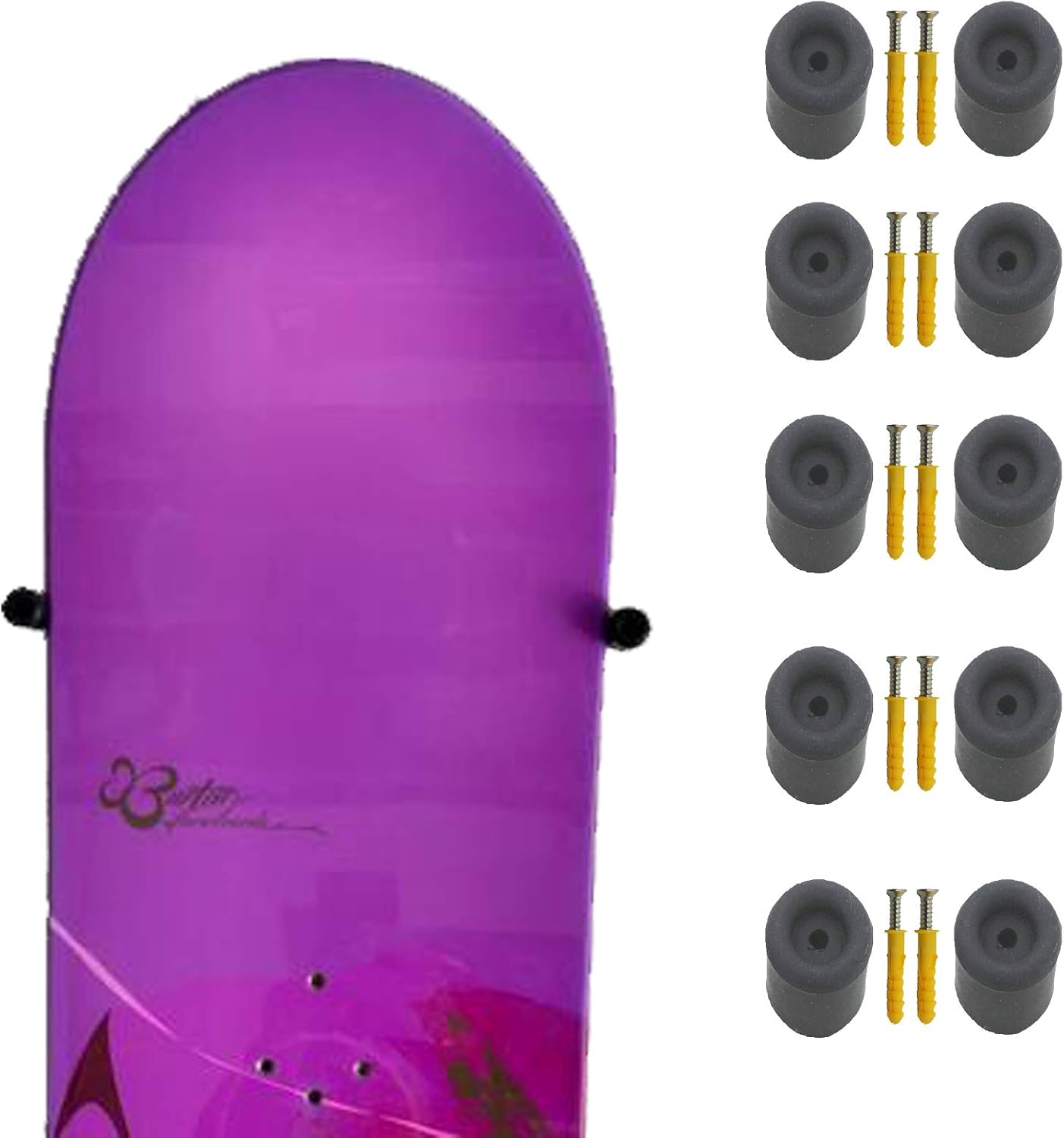 4 Snowboard Wall Mount - Space-Saving Display