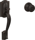 Schlage FE285 CAM 716 GEO Camelot Front Entry Handleset - Aged Bronze