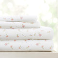 Linen Market 4 Piece Queen Sheet Set - Breathable Cooling Floral Pink