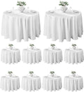 VidaFete 90in Round Tablecloth 10 Pack - Durable Polyester Cover