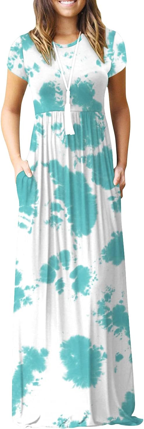 EUOVMY Women's Casual Maxi Dress with Pockets for All Occasions