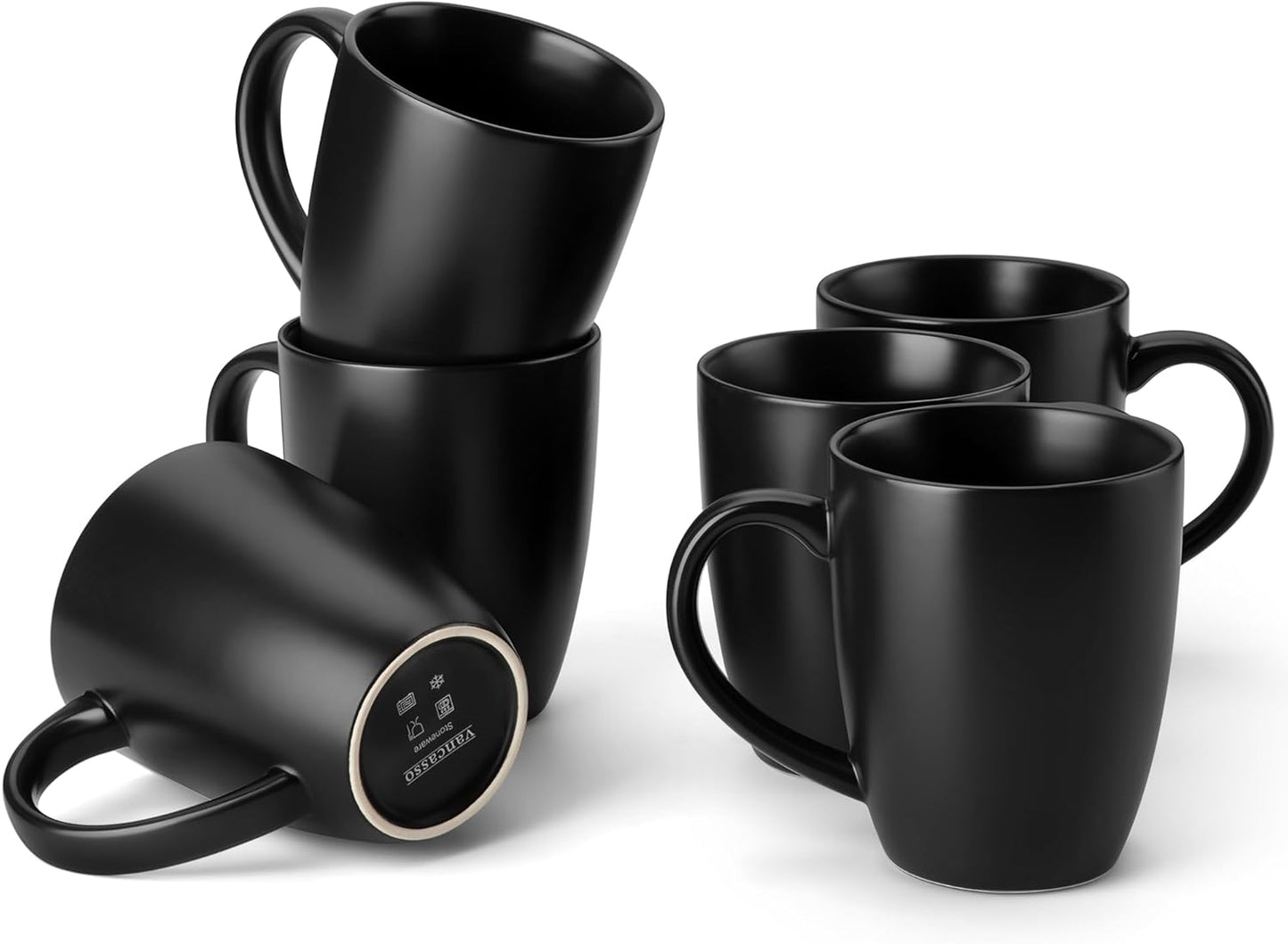 vancasso PLAYA Ceramic Coffee Mug Set of 6 for Daily Use