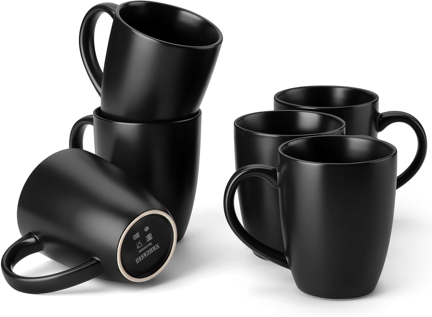 vancasso PLAYA Ceramic Coffee Mug Set of 6 for Daily Use