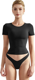 SUUKSESS Double Lined Fitted Basic Tee Crop Top - Soft, Slim Fit