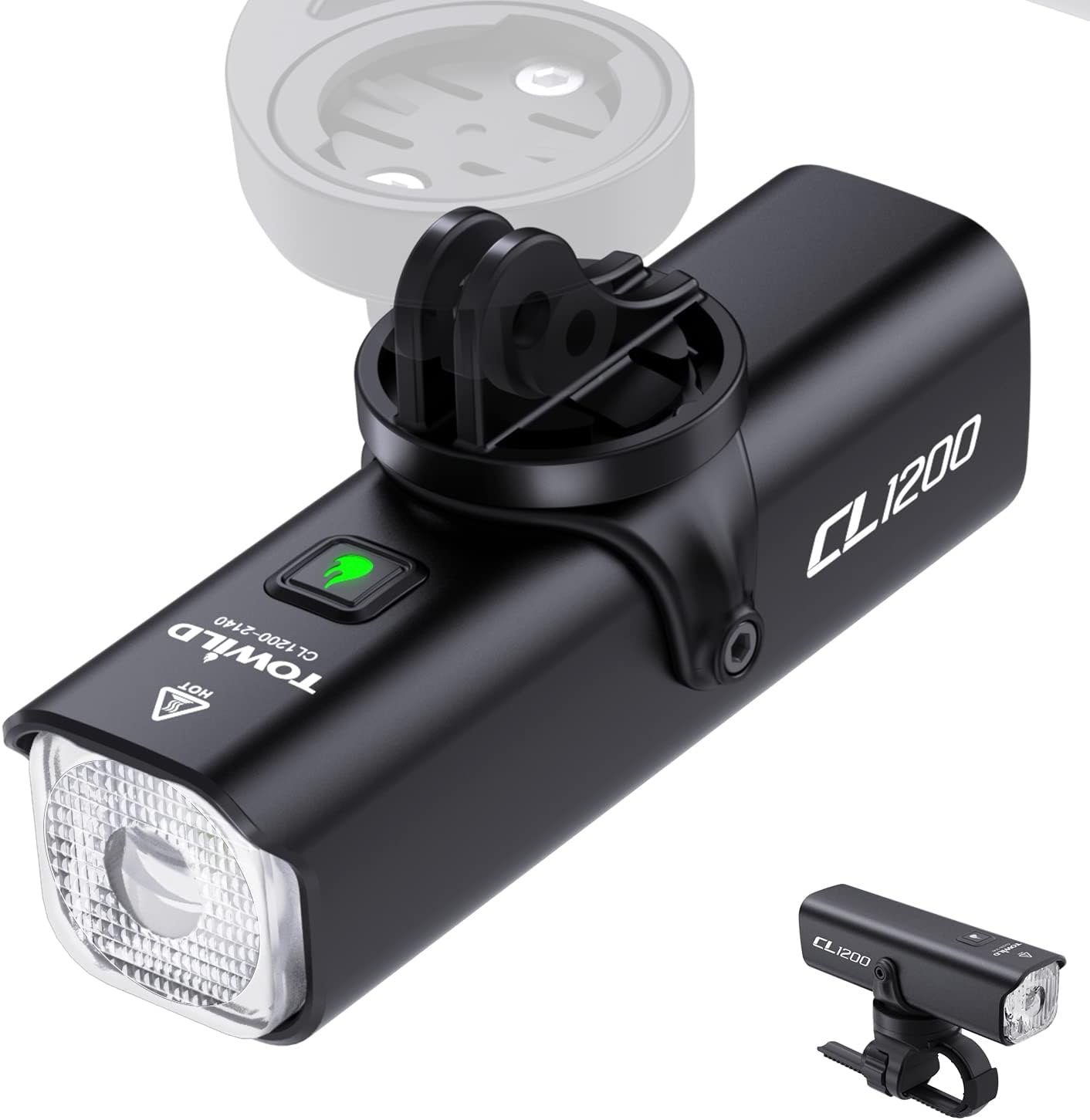 TOWILD CL1200 Bike Lights for Night Riding with 1200 Lumens