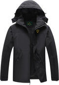 Mens Waterproof Rain Jacket - Lightweight Windbreaker with Hood