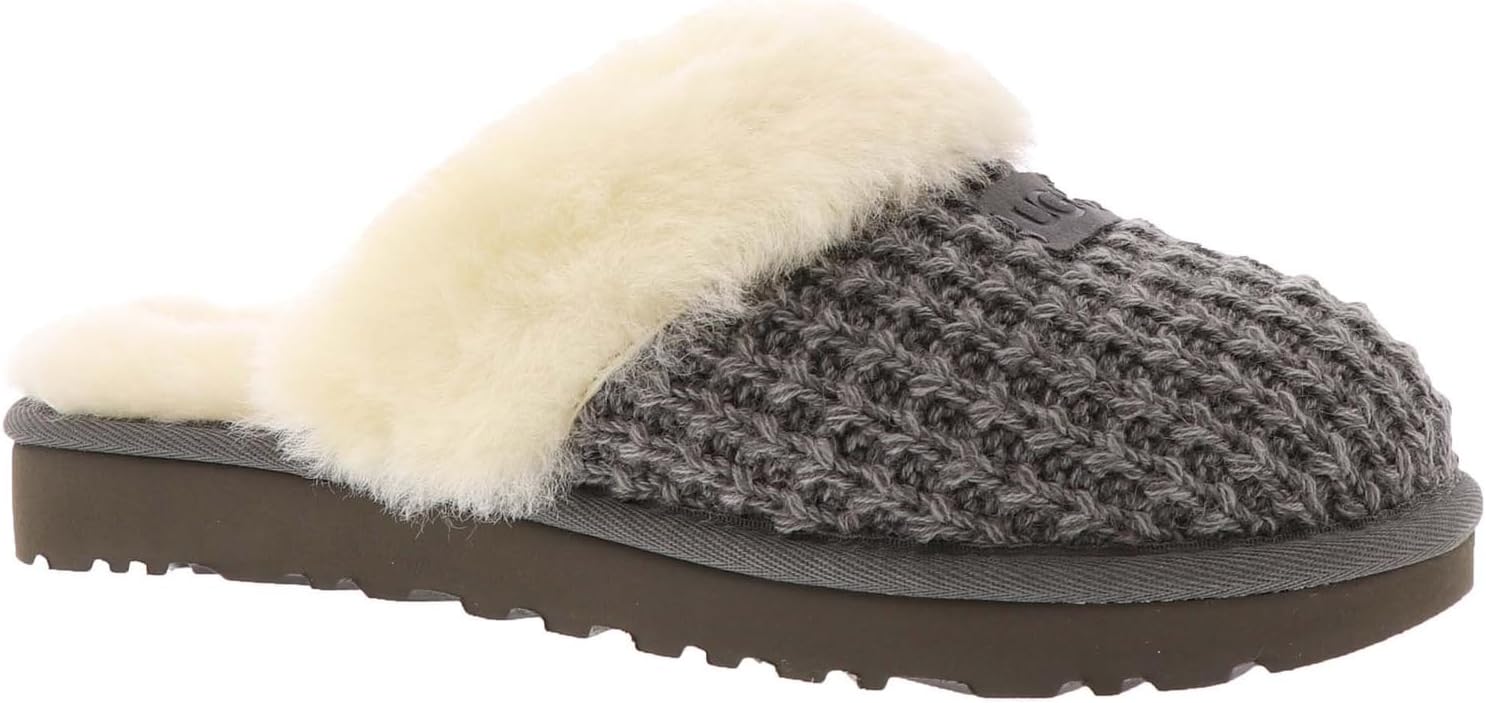 UGG Women's Cozy Slipper with Soft Knit Upper and Sheepskin Collar