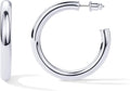 PAVOI 14K Gold Plated Lightweight Chunky Open Hoops for Women