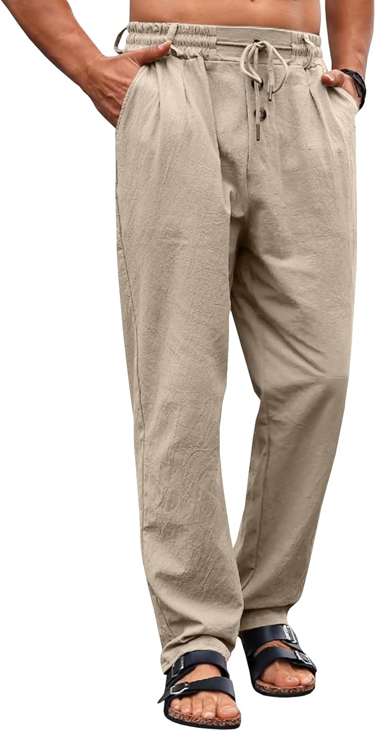 TRFIC Men's Comfy Linen Pants: Cool Summer Style