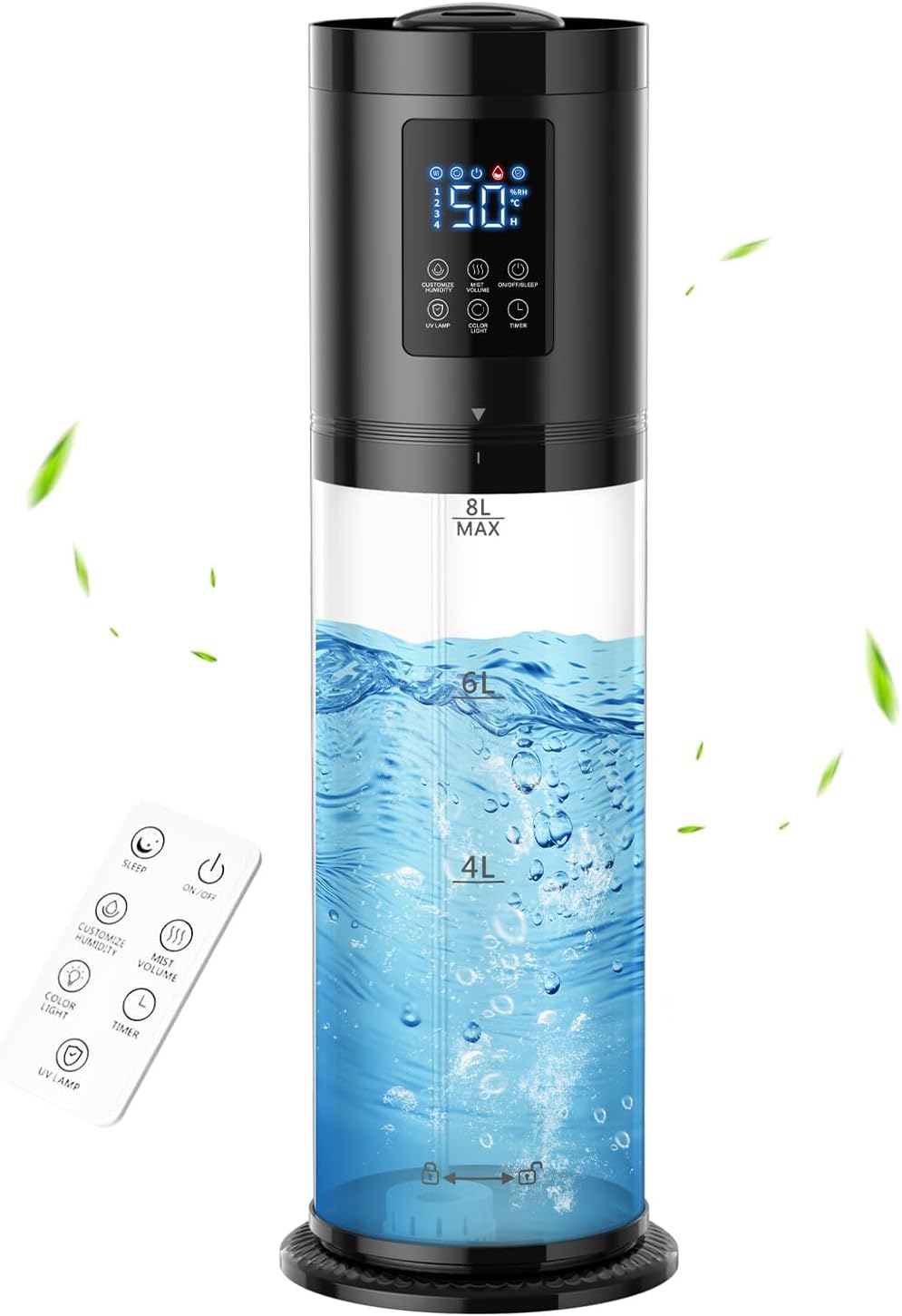 8L Humidifier for Bedroom with Essential Oil Diffuser & Light