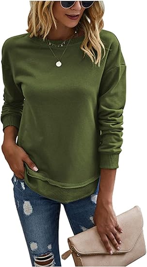 KIRUNDO 2023 Fall Women's Solid Color Sporty Sweatshirt Review