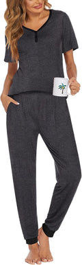 Ekouaer Pajamas for Women 2-Piece Lounge Set - Soft, Stretchy Comfort