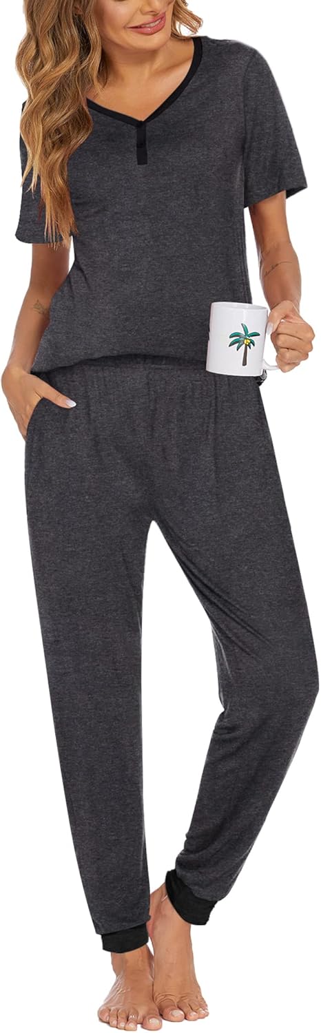 Ekouaer Pajamas for Women Set - Soft 2 Piece Lounge Set