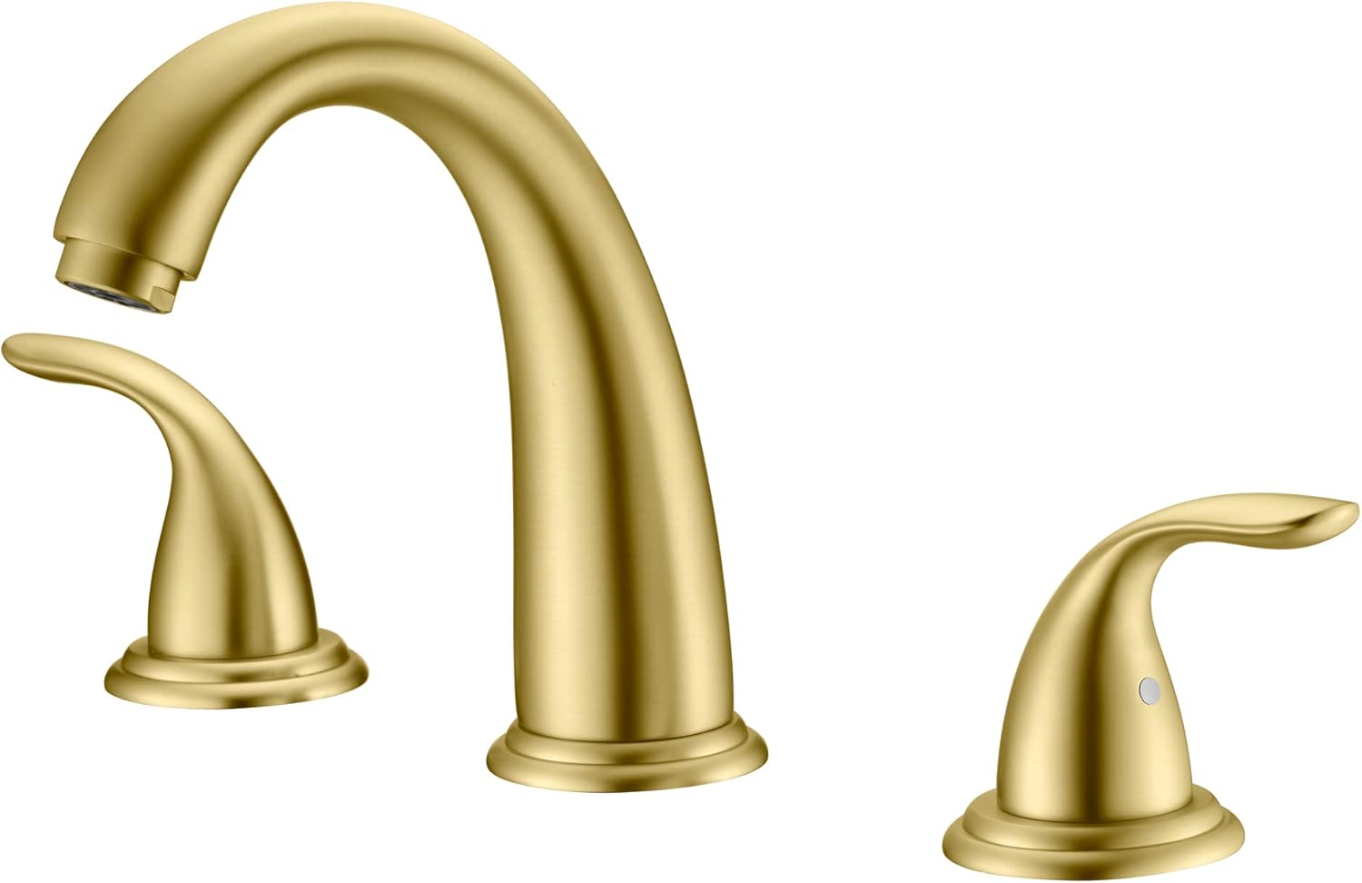 High Flow 3 Hole Roman Tub Faucet in Brushed Gold Finish