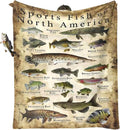 Fishing Blanket for Enthusiasts - Fish ID Throw for Kids & Adults