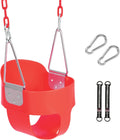Heavy-Duty Toddler Swing with Coated Safety Chains - High Back Bucket