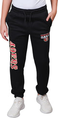 Ultra Game Boys' NFL Black Snow Fleece Jogger Sweatpants (Style 3TVR)