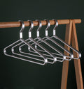 Premium Matte Silvery Aluminum Coat Hangers 6 Piece Set - Slim
