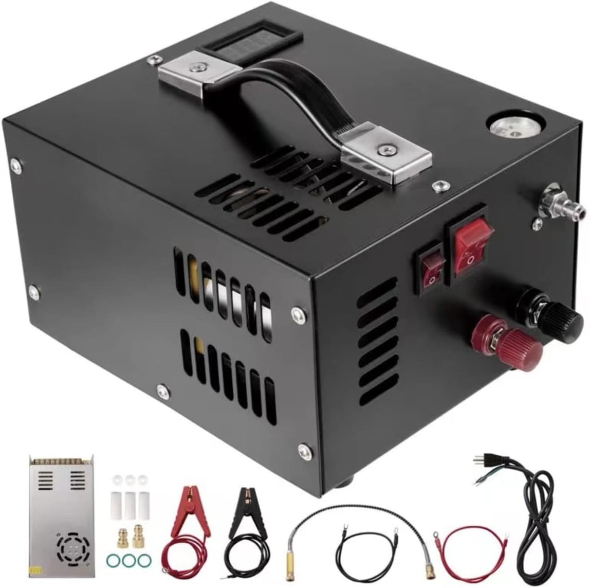 High Pressure Air Compressor, Oil/Water Free, 110V/12V, Compact Design