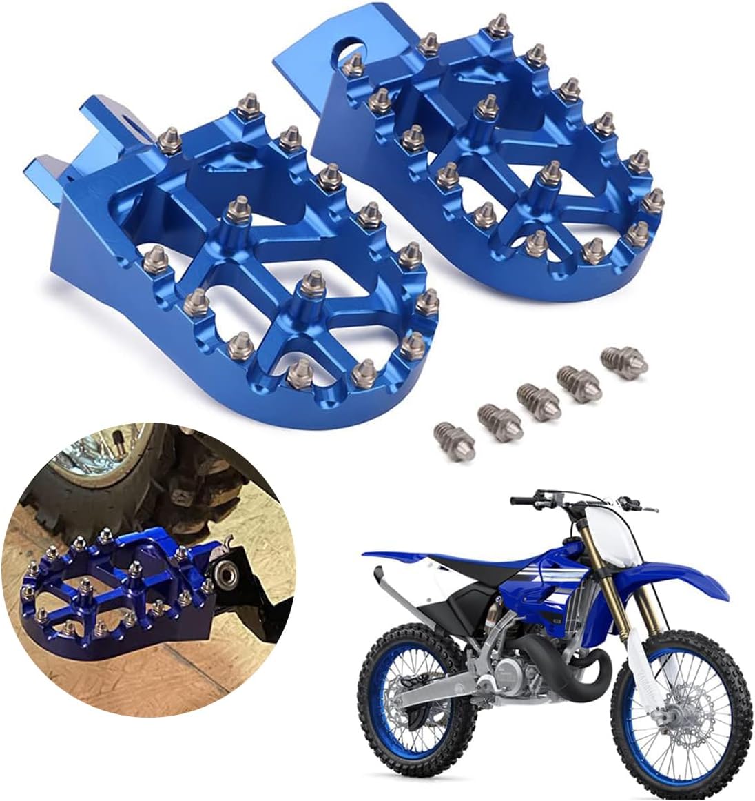 AnXin Dirt Bike Foot Pegs for TTR110 YZ125 YZ250 and More