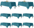 sancua Teal Tablecloths for 8 ft Rectangle Tables - 8 Pack
