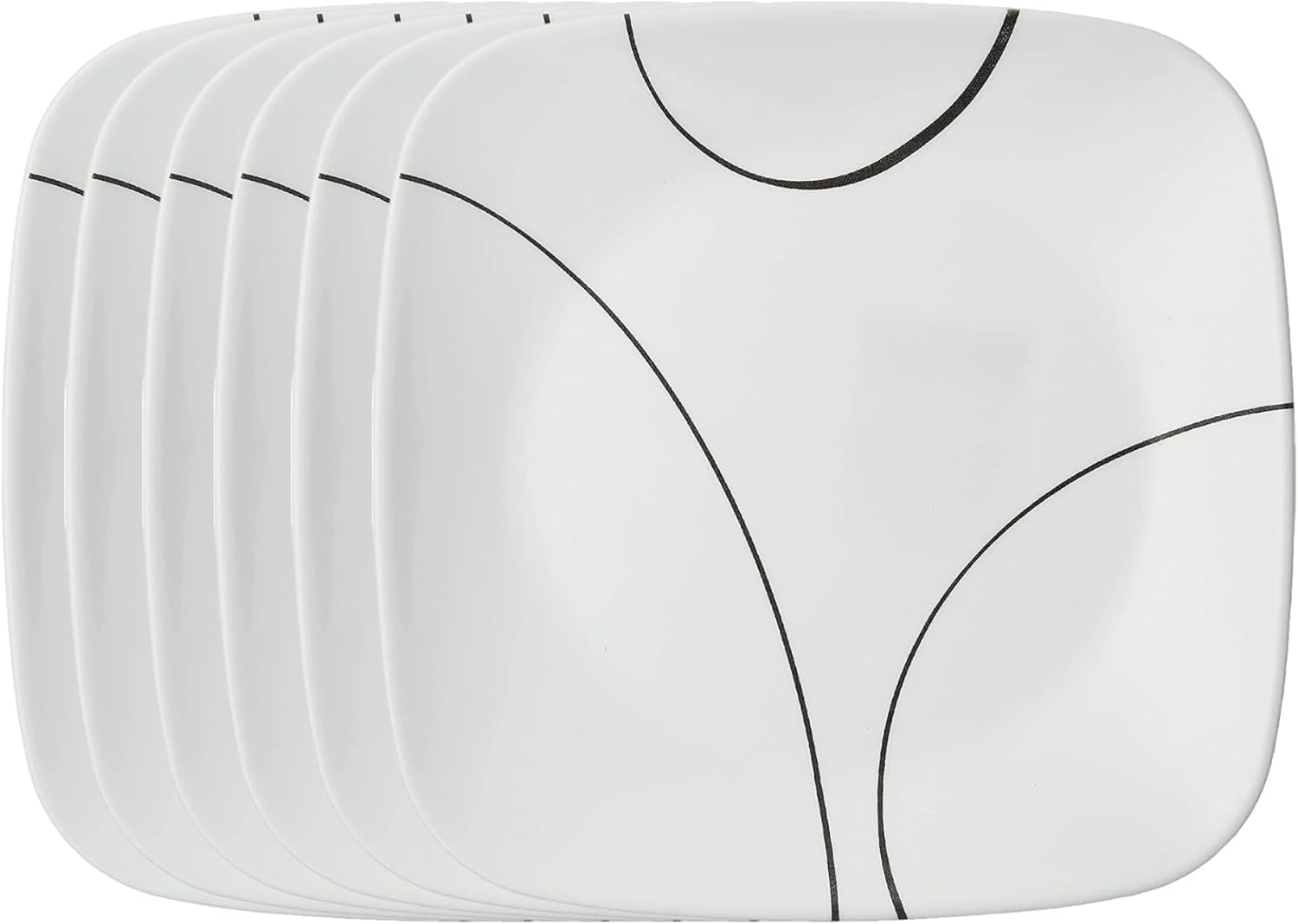Corelle Vitrelle 6-Piece Salad Plate Set for Elegant Dining