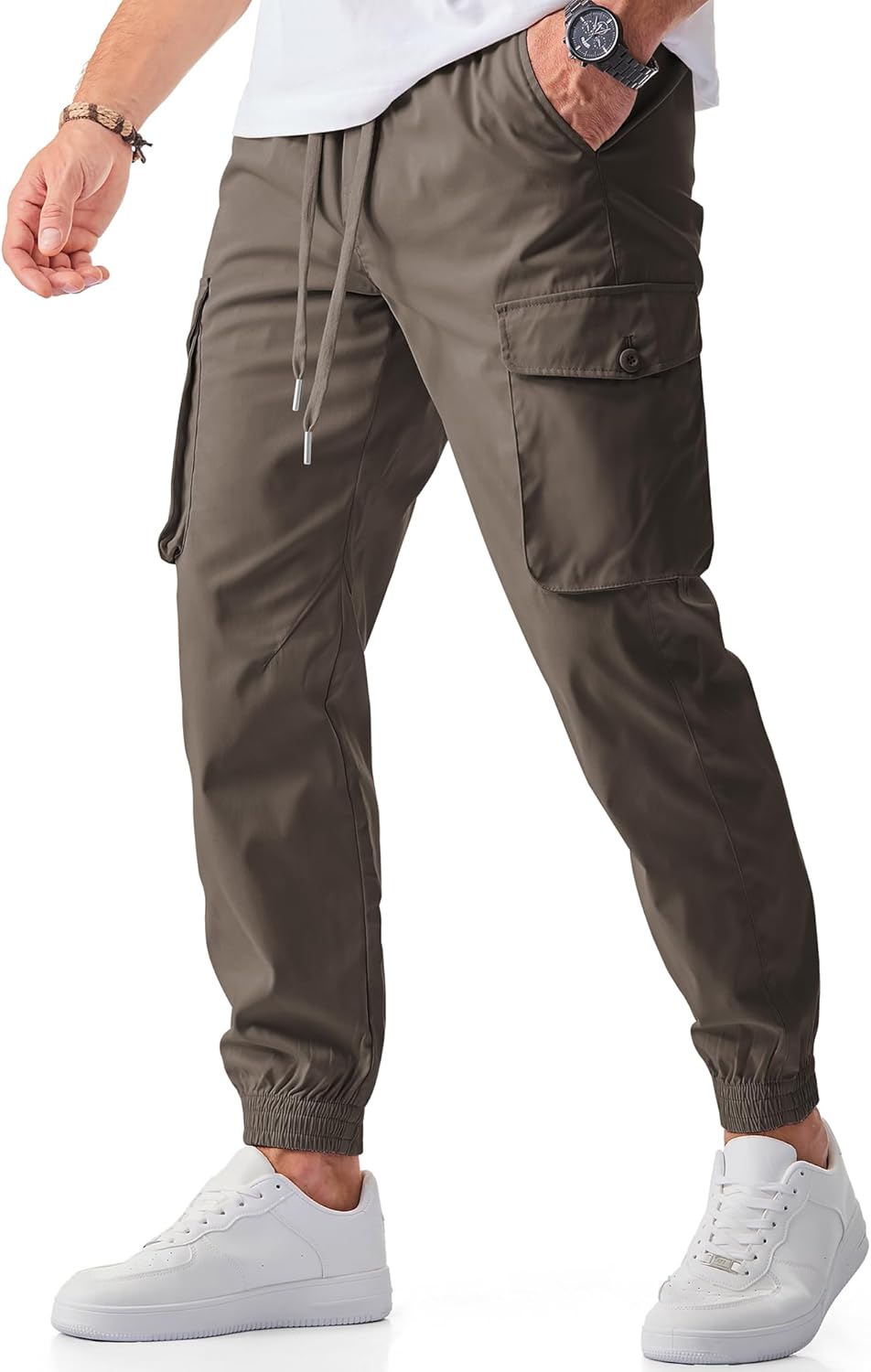 JMIERR Men's Casual Cargo Joggers Pants for Comfort and Style
