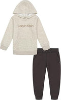 Calvin Klein Boys 2 Pieces Fleece Hooded Jog Set for Comfort