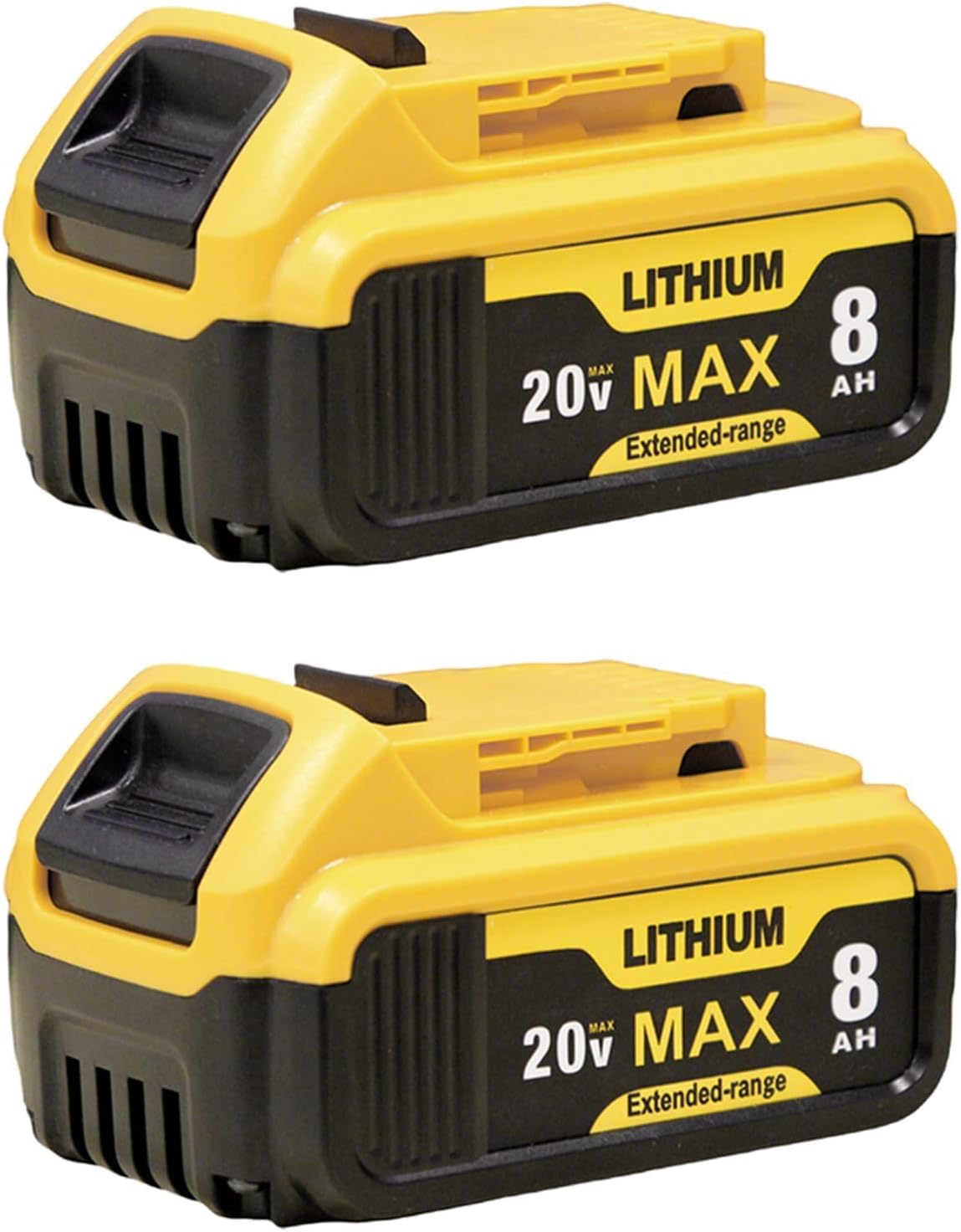 Upgrade 2-Pack 8000mAh Replacement for DeWalt 20V Max Battery