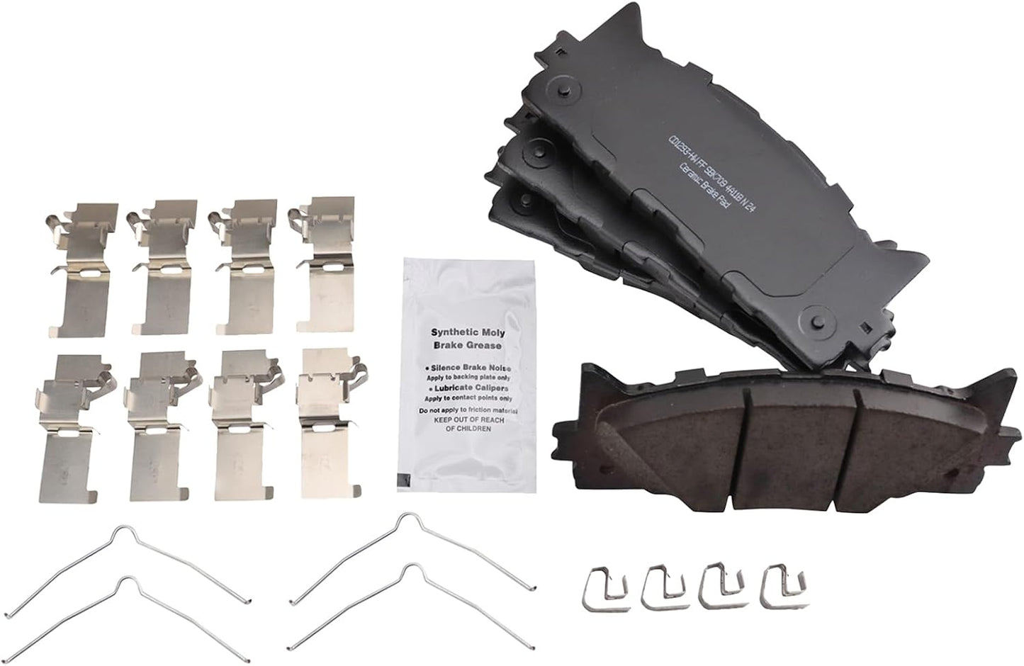 TRQ Front Brake Pads Ceramic for Lexus ES300h and Toyota Avalon