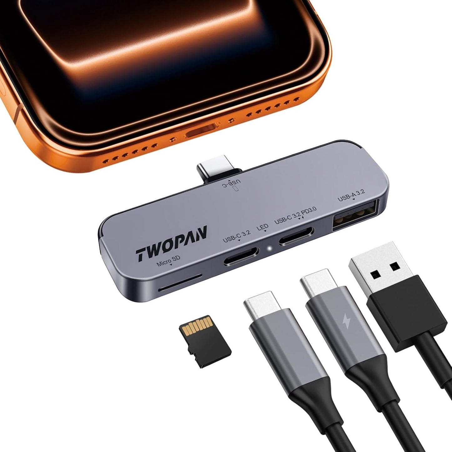 USB C iPhone Hub for ProRes Video Recording - Ultra-Slim Design